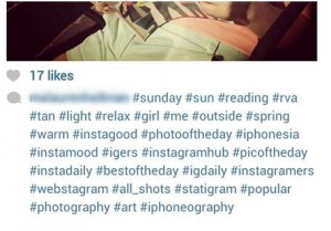 Using hashtags on Instagram is advisable
